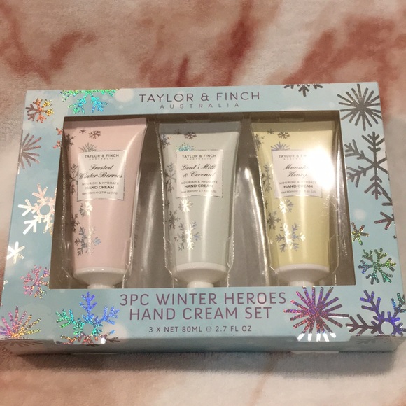 Taylor & Finch Australia Holiday 3 Piece Winter Heros Scented Hand Cream Set NWT - Picture 7 of 16